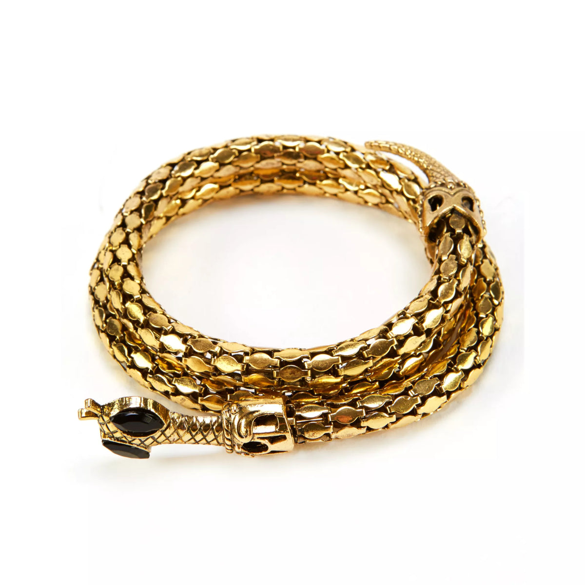 Goldtone Roman Snake Cuff