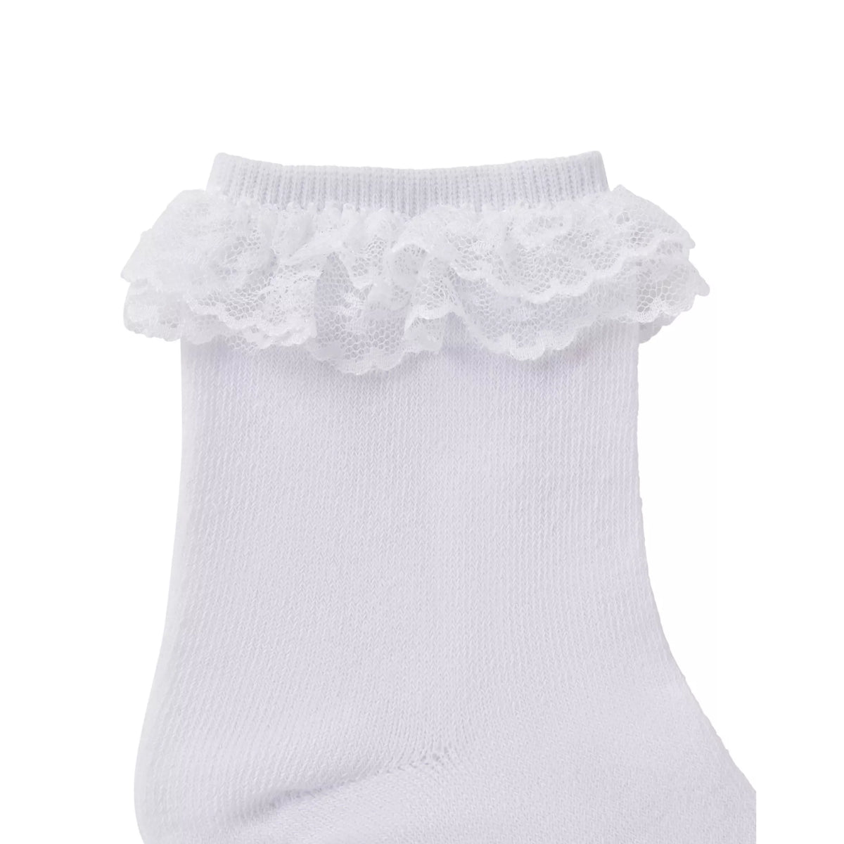White Lace Top Ankle Socks