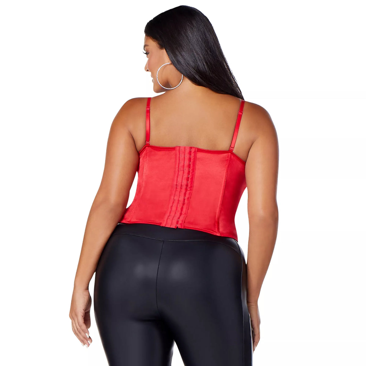 Red Lace Up Corset