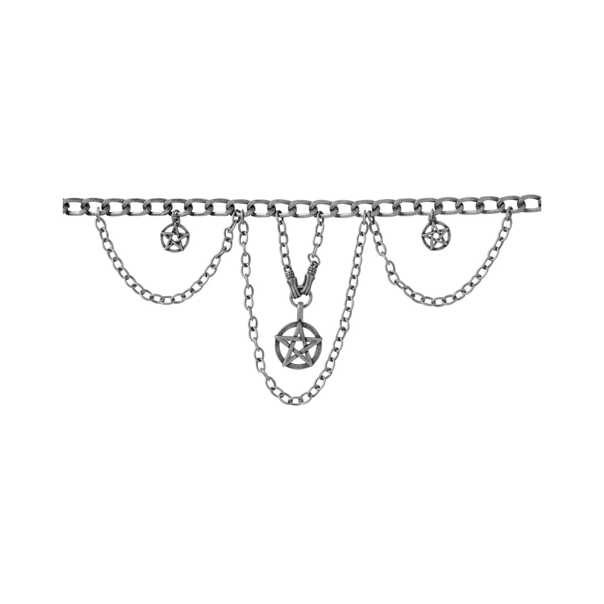 Pentagram Chain Choker Necklace