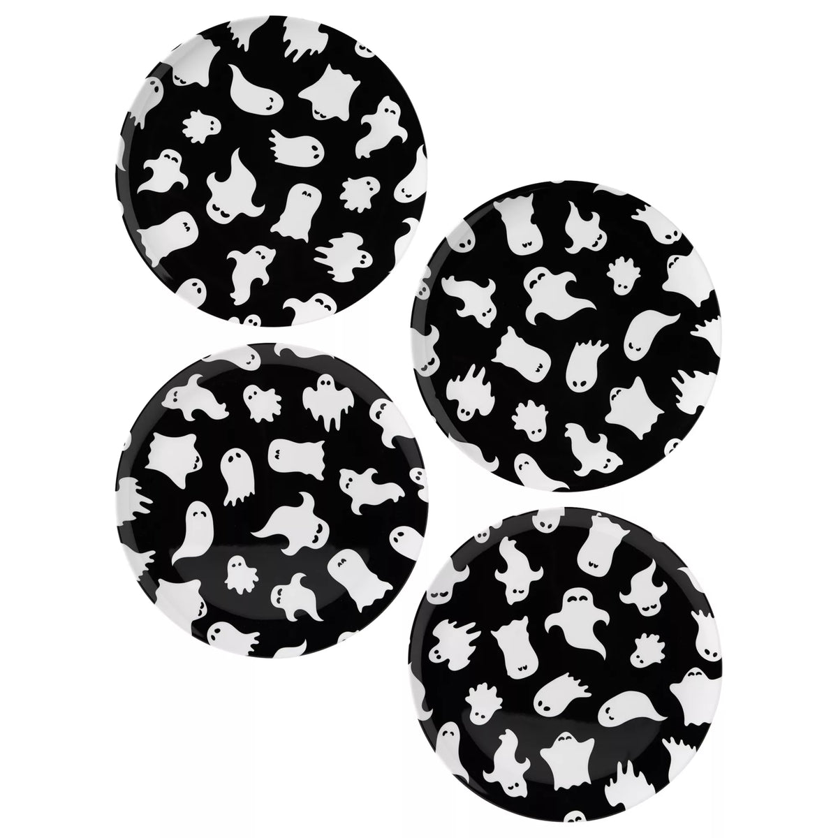 Plastic Ghost Plates - 4 Pack
