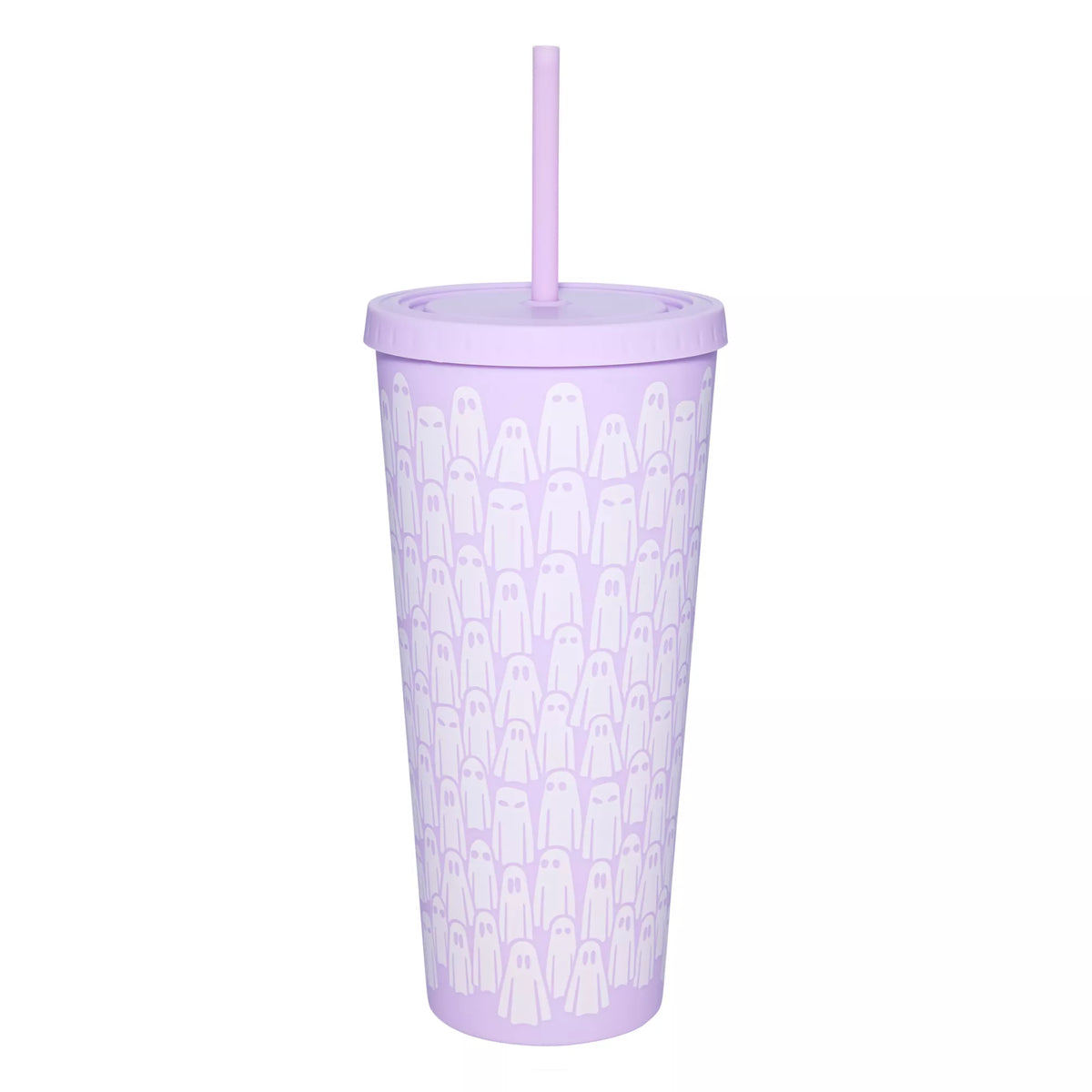 Purple Ghost Cup with Straw - 20 oz.