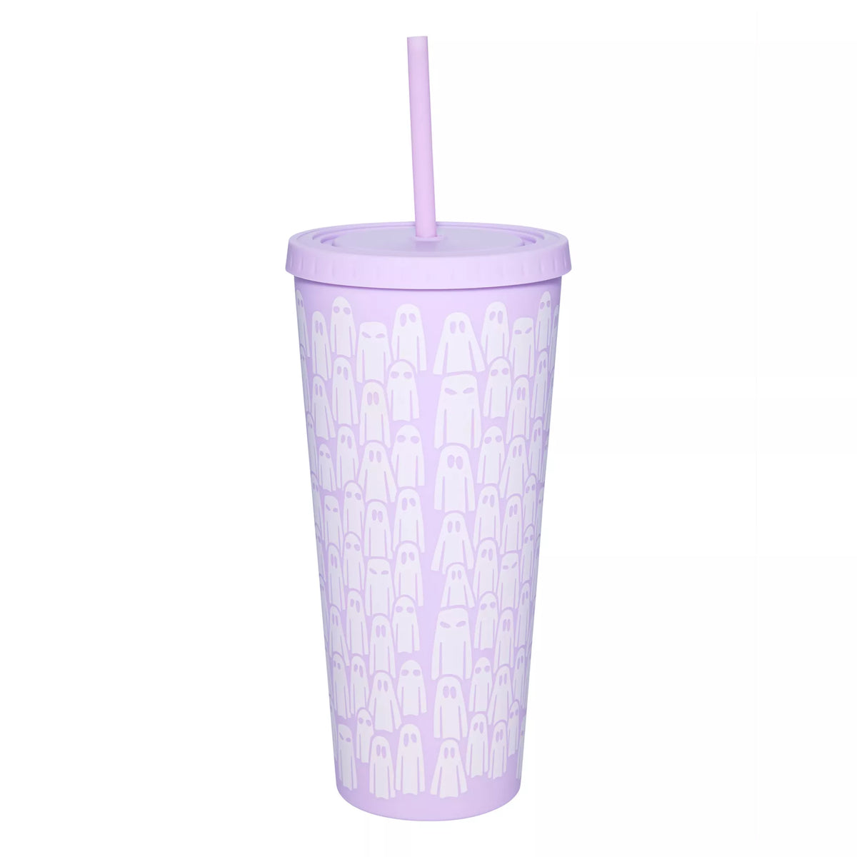 Purple Ghost Cup with Straw - 20 oz.