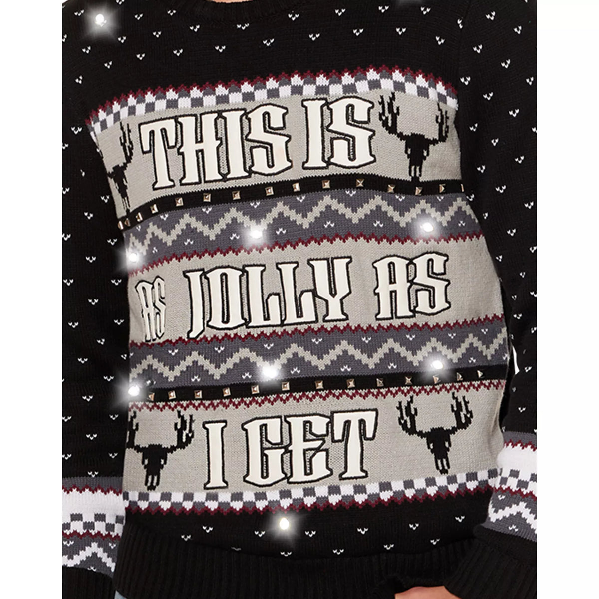 This Is as Jolly as I Get Light-Up Christmas Sweater