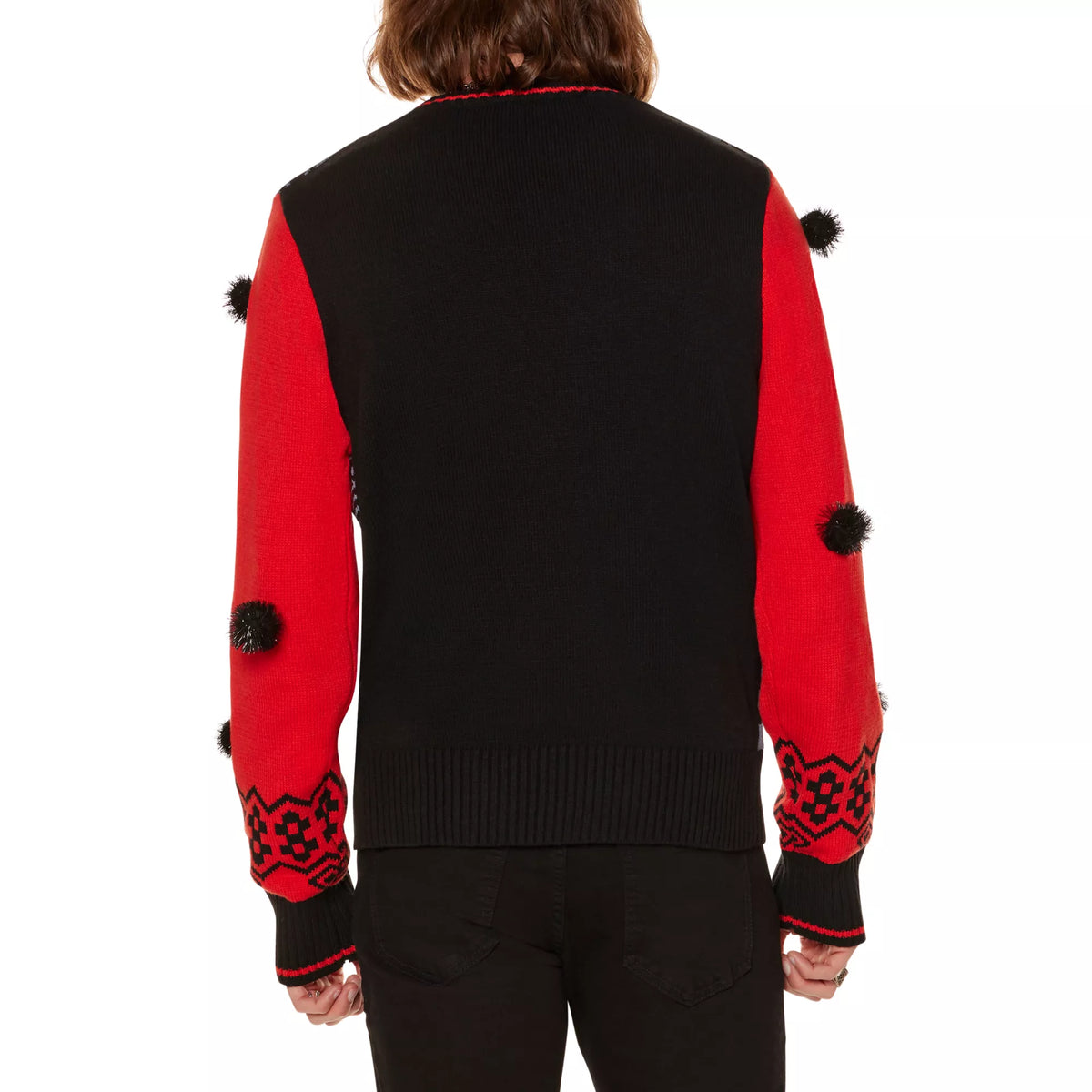Light-Up Ghost Face Just the Tip Christmas Sweater