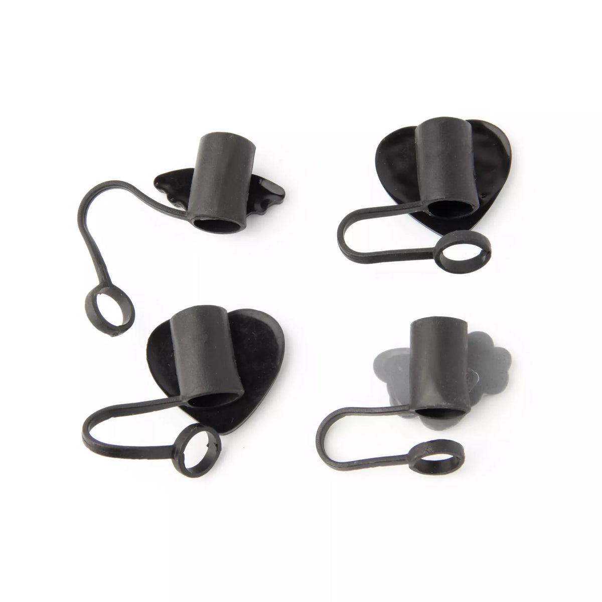 Multi-Pack Gothic Heart Straw Toppers - 4 Pack