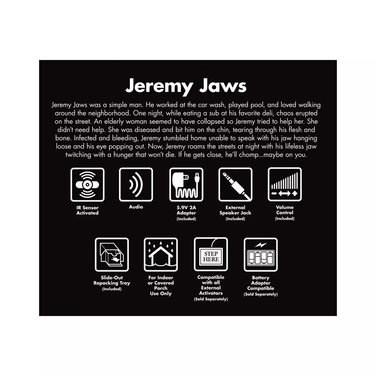 6 Ft 1 In Jeremy Jaws Animatronic